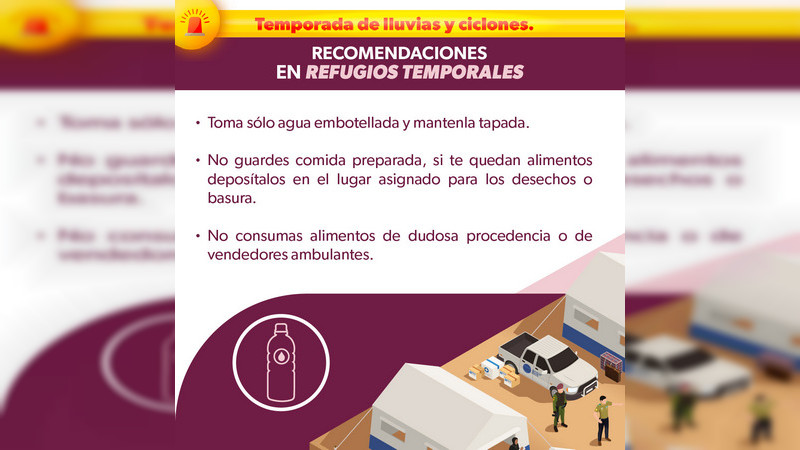 Exhorta Salud Michoacán mantenerse atentos a temporada de lluvias para evitar riesgos