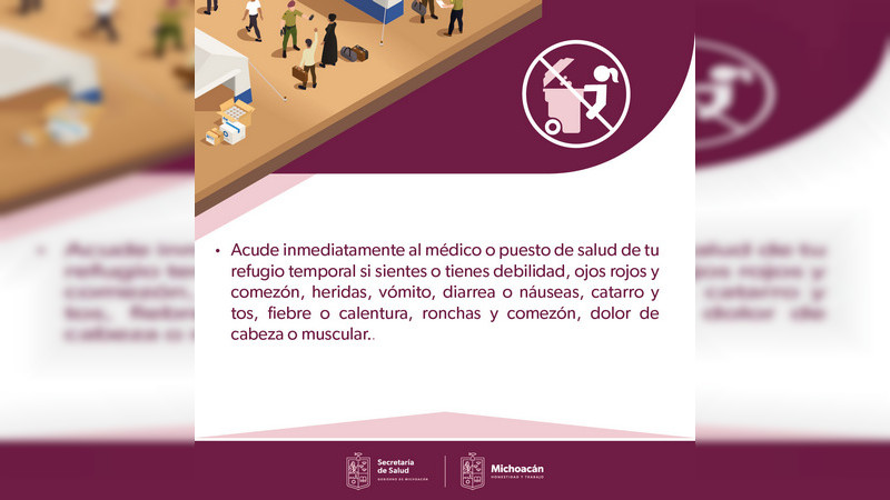 Exhorta Salud Michoacán mantenerse atentos a temporada de lluvias para evitar riesgos