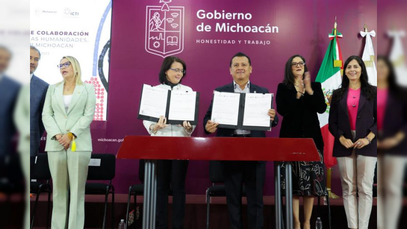 Conahcyt y Michoacán firman convenio para fortalecer la ciencia aplicada al bienestar de las personas y el ambiente
