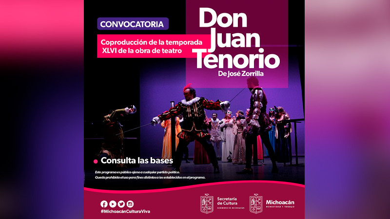 Anuncia Secum bases para la coproducción de Don Juan Tenorio 