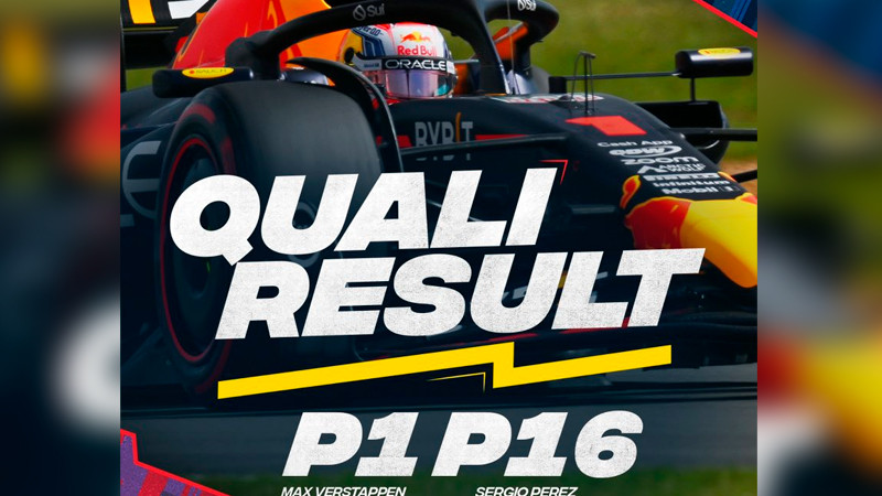 F1: Se repite la historia; Verstappen gana la pole; "Checo” Pérez se queda fuera en Q1 