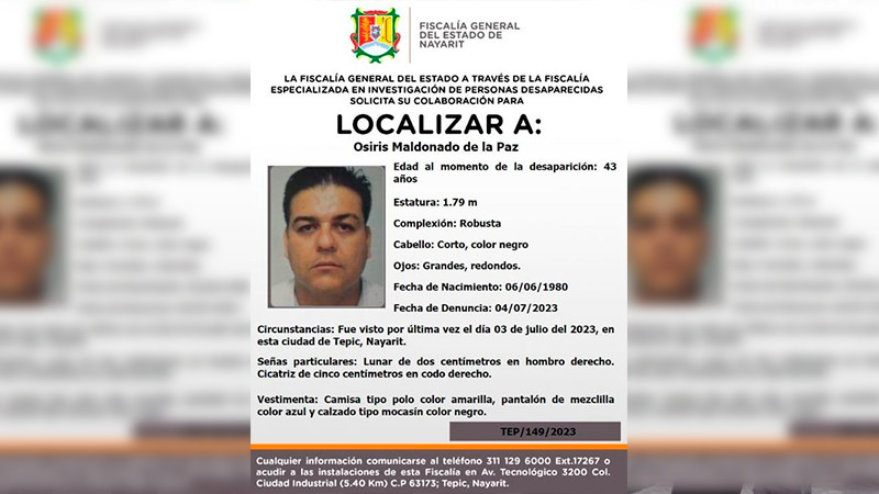 Desaparece en Nayarit el periodista Osiris Maldonado de la Paz 