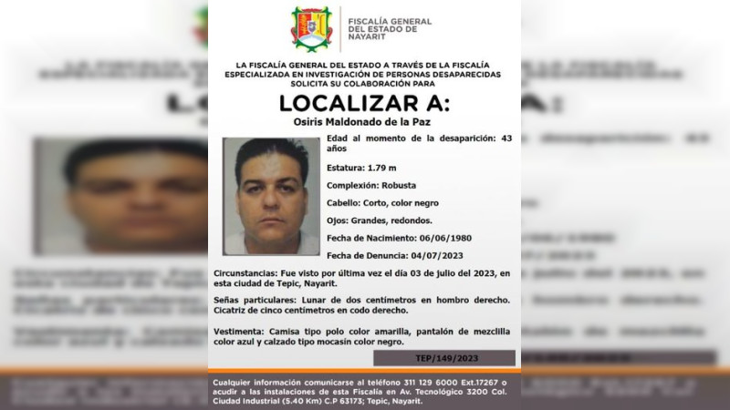 Localizan con vida a periodista Osiris Maldonado, en Nayarit
