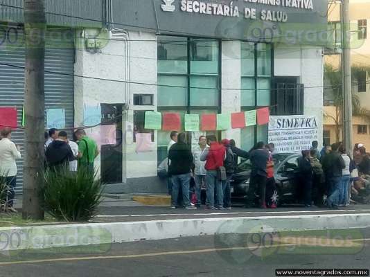 Sindicalizados del Sector Salud se manifiestan en Morelia 