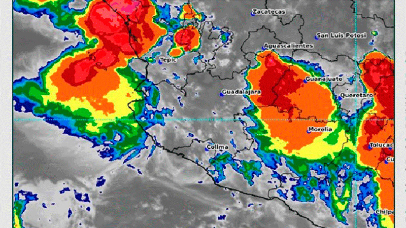 Esta noche se registrarán lluvias intensas en Michoacán y Guerrero por onda tropical 11 