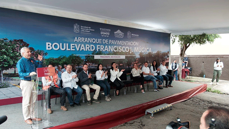 Rehabilitación del boulevard Francisco J. Múgica de Tingüindín impulsará el desarrollo de la región: Sedum