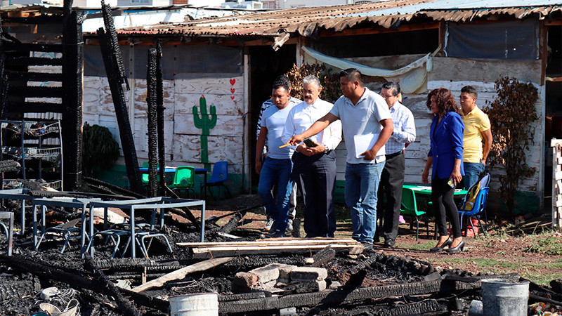SEE Michoacán atiende a preescolar en Morelia tras reporte de incendio