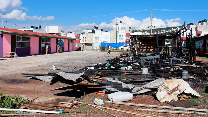 SEE Michoacán atiende a preescolar en Morelia tras reporte de incendio