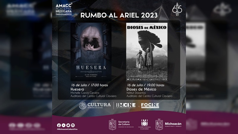 Secum realizará proyección de películas rumbo al Ariel 2023