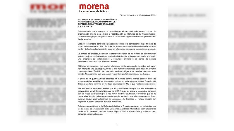 Mario Delgado exhorta a ‘corcholatas’ a detener espectaculares y promoción a favor