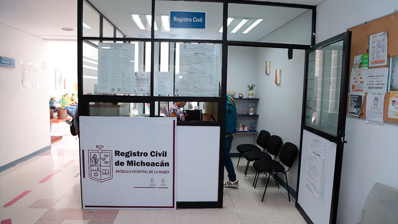 Cuenta Hospital de la Mujer con módulo del Registro Civil