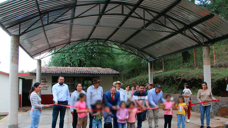 Inauguran techumbre en Jardín de niños comunitario de CONAFE en la comunidad Rancho Alegre 