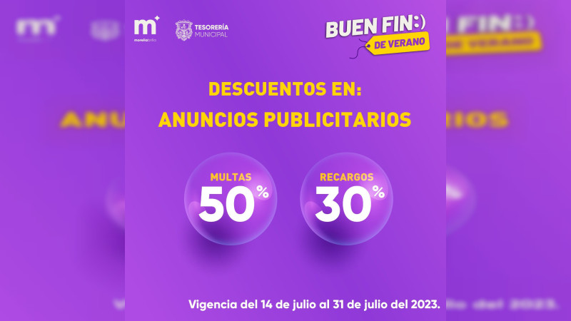 Morelianas y morelianos se beneficiarán con descuentos en impuestos municipales