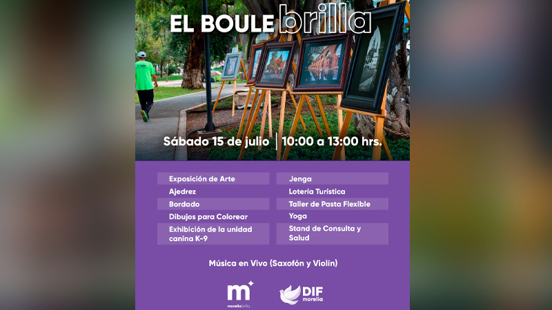 Vive un sábado de cultura, recreación y salud en el Parque Lineal del Boulevard, en Morelia 
