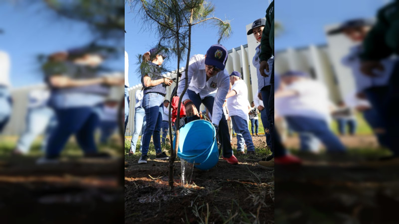 En equipo, personal de la UMSNH reverdece Ciudad Universitaria