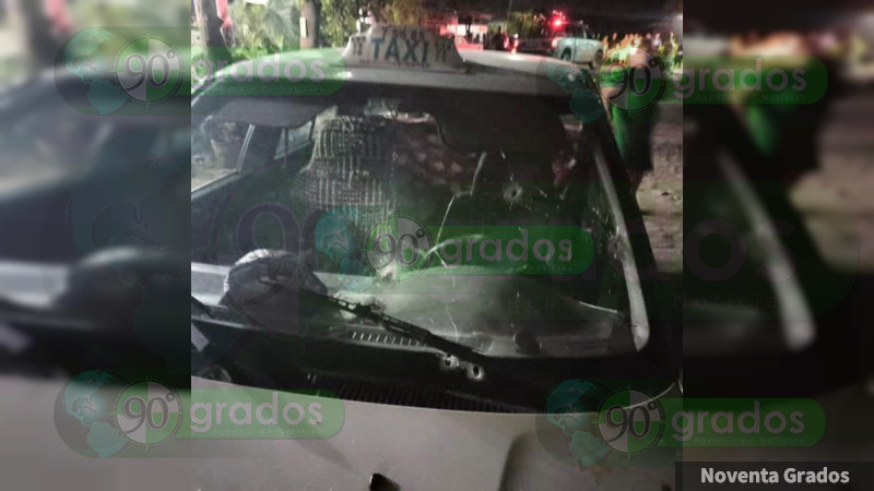No para violencia contra taxistas en Apatzingán; balean a uno en su unidad  