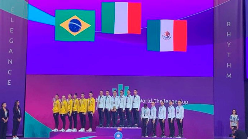 Con medalla de bronce la selección de gimnasia rítmica cierra actividad, en Rumania 