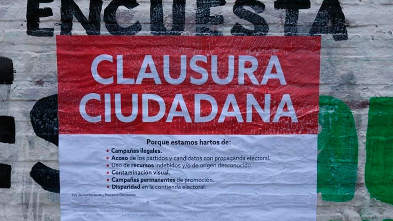 En Guadalajara, ciudadanos clausuran propaganda de corcholatas presidenciales 