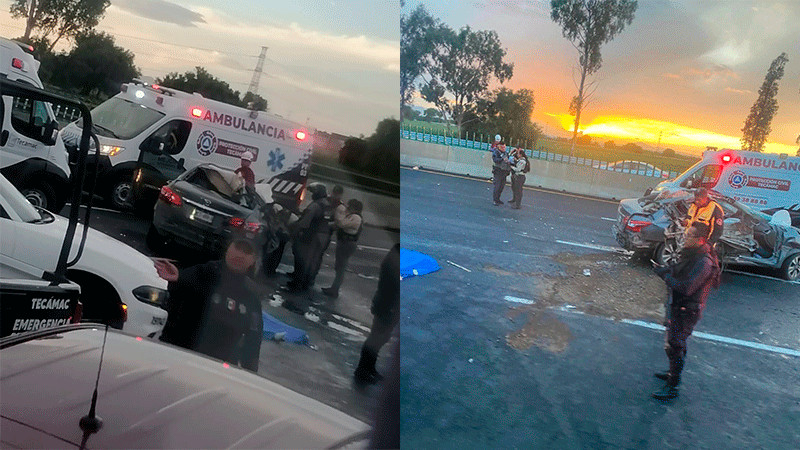 Accidente en la carretera México-Pachuca deja saldo de dos personas sin vida 