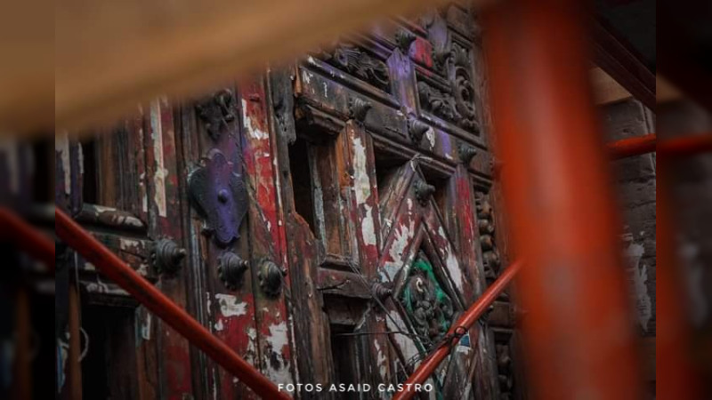  Inicia Restauración de la Puerta Principal del Palacio de Gobierno en Morelia: INAH 