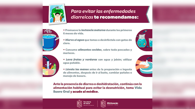 Salud Michoacán advierte riesgos de no atender la diarrea crónica en menores de edad