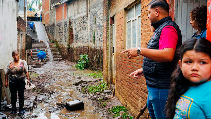 Atiende Gobierno Municipal de Uruapan contingencia por lluvias  