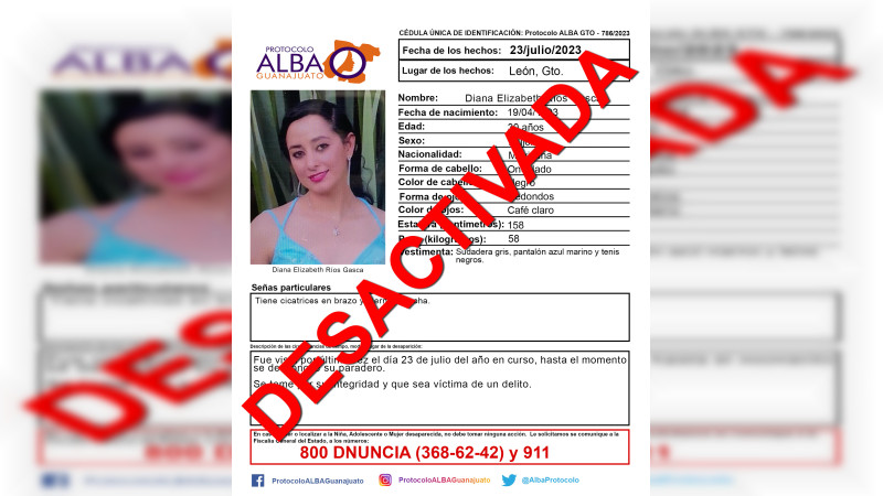 Encuentran sin vida a Diana Elizabeth, enfermera desaparecida en León, Guanajuato 