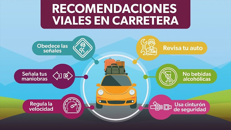 Sigue estas recomendaciones de Salud Michoacán antes de viajar en carretera 