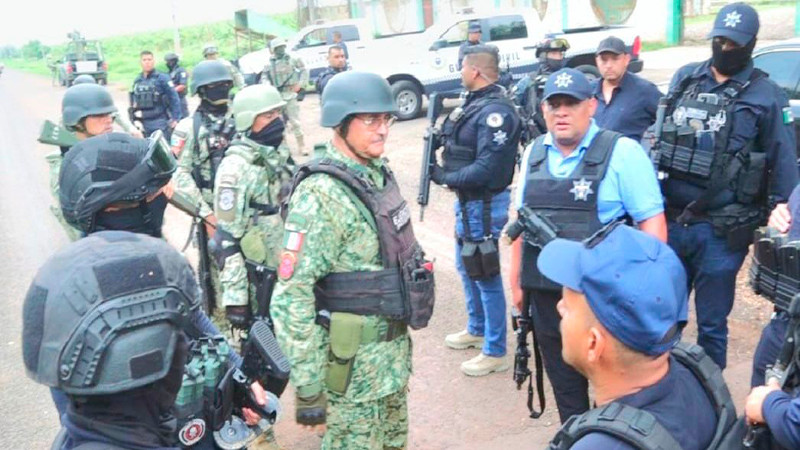 Guardia Civil continúa con tareas preventivas y disuasivas, en Apatzingán, Michoacán