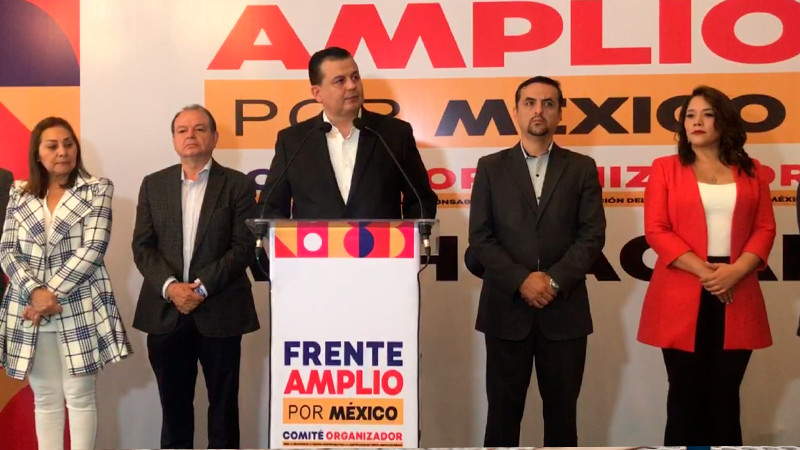 Con divisiones entre partidos presentan el Frente Amplio por México en Michoacán  