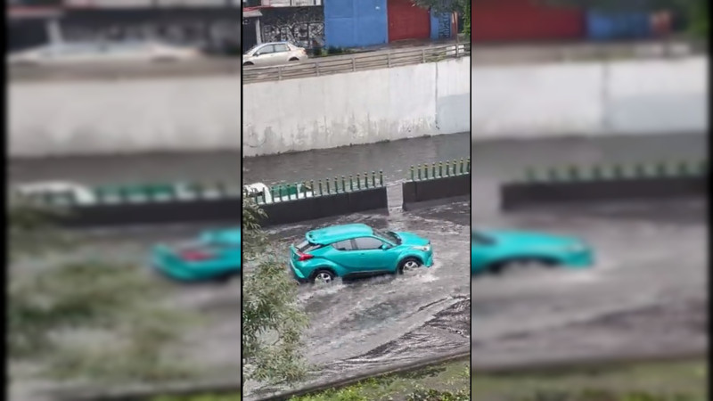 Se registran inundaciones y caos vial por lluvias en CDMX 