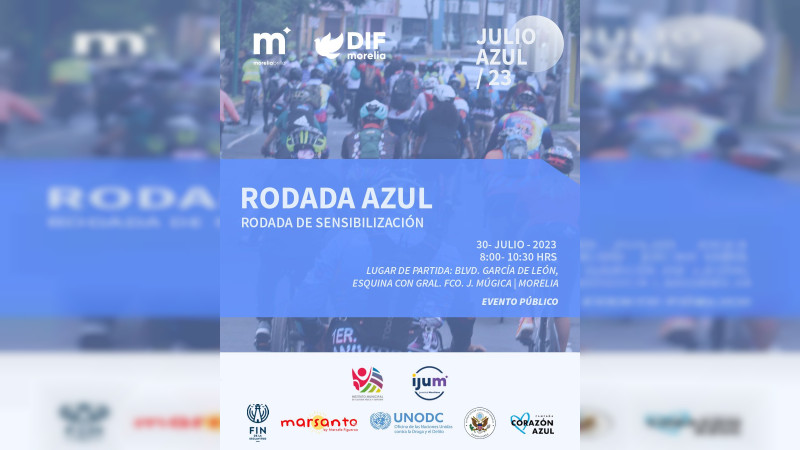 Este domingo, IMCUFIDE realizará la Rodada Azul 