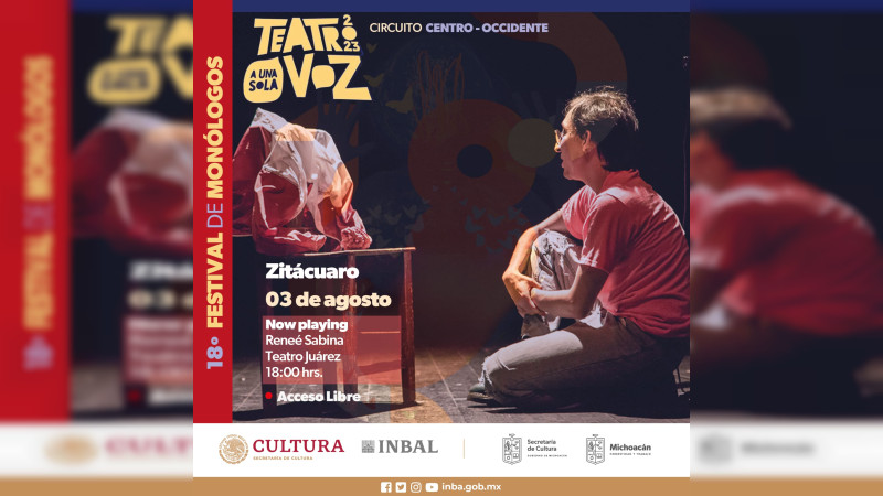 Próximo jueves arranca el Festival de Monólogos en Michoacán