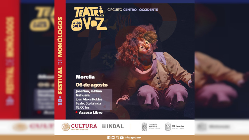 Próximo jueves arranca el Festival de Monólogos en Michoacán