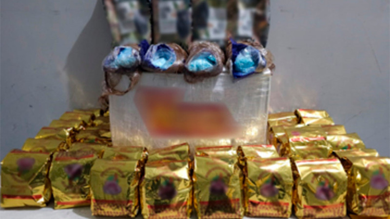 Guardia Nacional asegura paquetes con fentanilo dentro de bolsas de café en grano en Tijuana, Baja California  