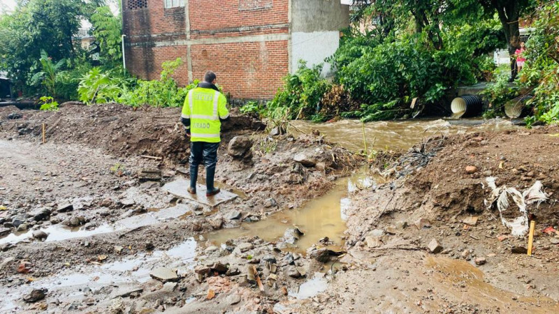 Atiende Gobierno de Uruapan nueva contingencia por lluvias