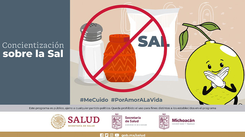 Esta es la cantidad recomendada de consumo de sal al día: Salud Michoacán
