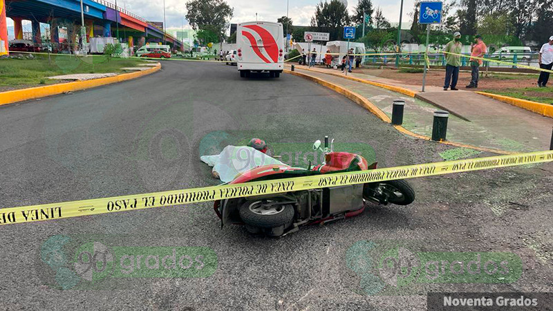 Muere motociclista en accidente en Salida a Quiroga en Morelia, Michoacán 