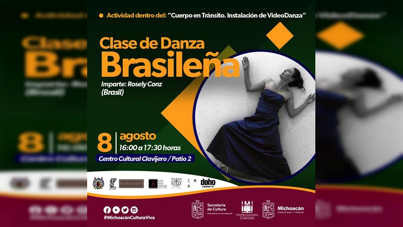 Invita Secum a taller de danzas brasileñas en el Clavijero