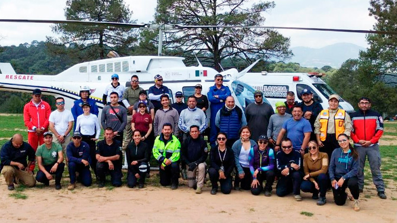 Siguen actividades del "Primer Diplomado de Paramédico de Vuelo de Helicóptero": SSP, en Morelia 