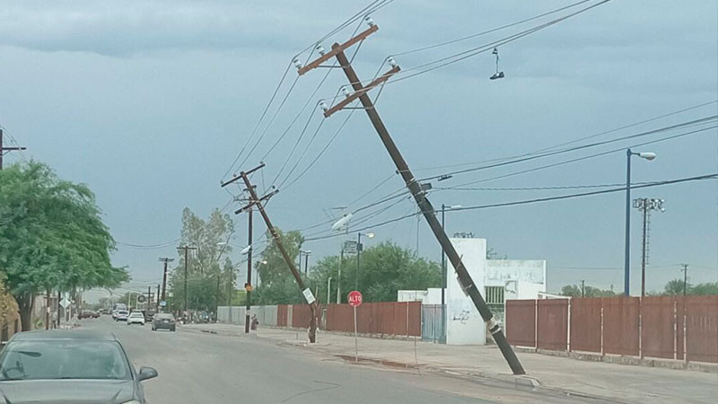 Reportan apagón de más de diez horas en Mexicali, tras tormenta eléctrica  