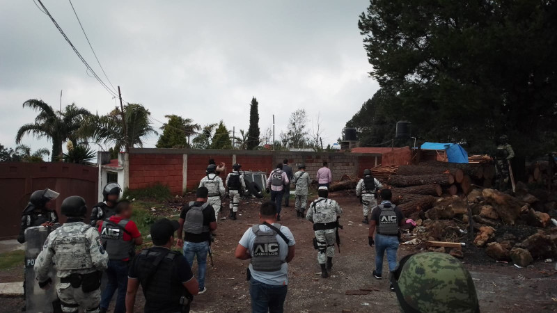Aseguran cuatro aserraderos clandestinos en Huitzilac, Morelos