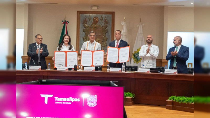 Gobierno de Tamaulipas firman acuerdo  para el saneamiento de aguas residuales en el Río Bravo 