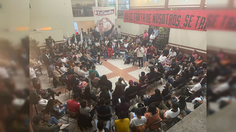 Juventudes michoacanas respaldan a Claudia Sheinbaum para revertir los daños del neoliberalismo 