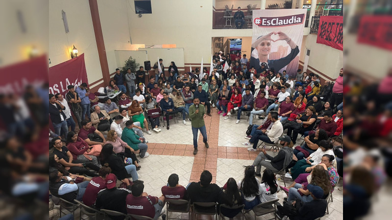 Juventudes michoacanas respaldan a Claudia Sheinbaum para revertir los daños del neoliberalismo 