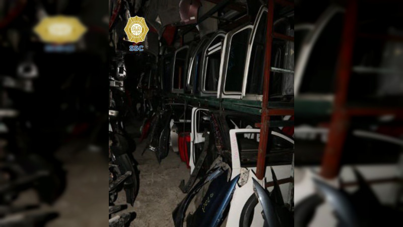 Aseguran 61 toneladas de autopartes robadas, en Iztapalapa 