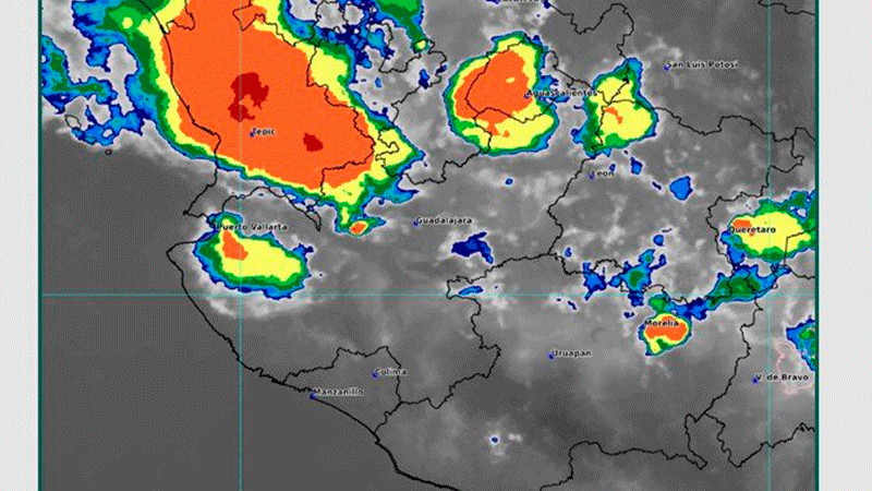 Se prevén chubascos con lluvias puntuales fuertes para esta noche en Michoacán 