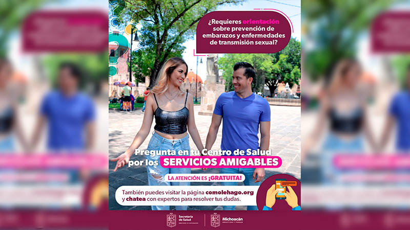 Salud Michoacán ofrece servicios amigables a jóvenes para prevenir embarazos e ITS  