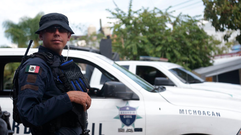 Personal de la Guardia Civil, Sedena y Policía Municipal, repliegan operativo de vigilancia en Morelia 