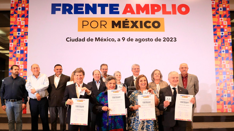 Avanzan Xóchitl, Creel, Paredes y De la Madrid a segunda etapa de proceso del Frente Amplio 